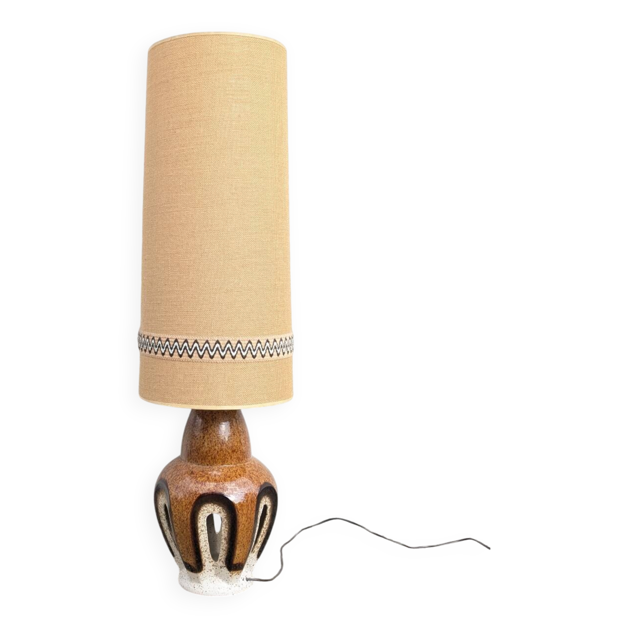 Vintage ceramic floor lamp signed Baudin vintage 1960 1970