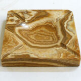 Veined onyx marble ashtray