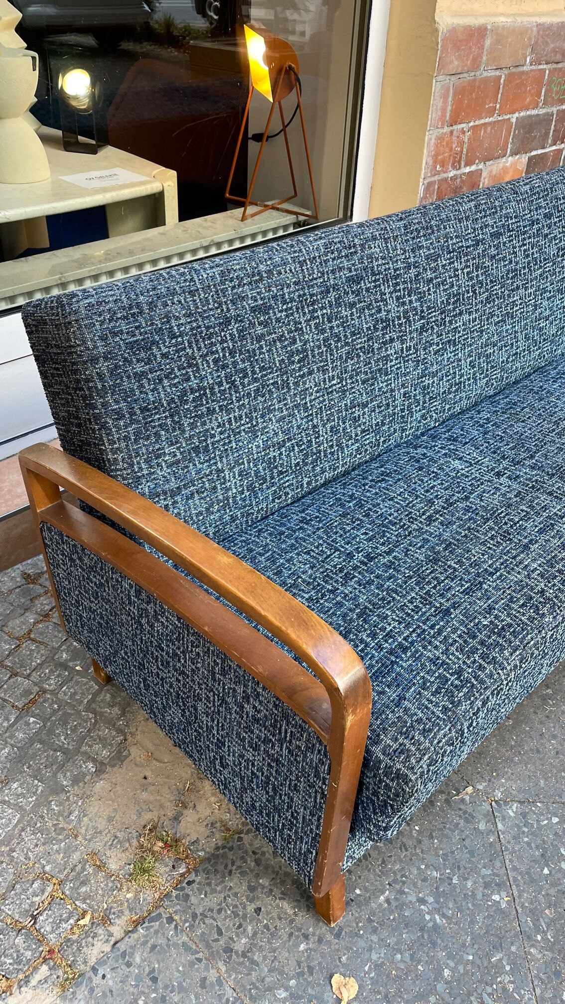 Daybed sofa from the 60s in wood and fabric