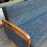 Daybed sofa from the 60s in wood and fabric