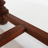 French rustic solid oak dining table 1930