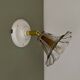 Vintage glass tulip wall light