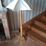 Vintage 70's adjustable bamboo floor lamp