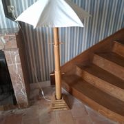 Vintage 70's adjustable bamboo floor lamp