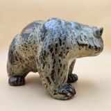 Royal Copenhagen glazed bear by Knud Kyhn 1950s rare