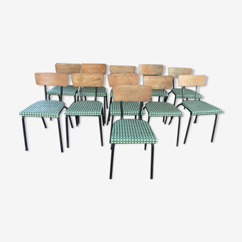 Suite of 12 bistro chairs