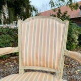 Jean Paul-françois Paire De Fauteuils En Bois Laqué D’époque Louis XVI XVIII Eme Siècle