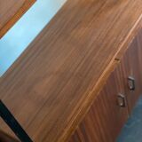 Vintage Teak and Metal Wall Unit