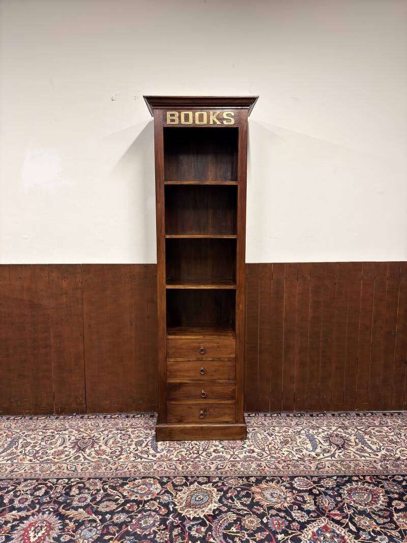 Classic English Teak Books Bookcase