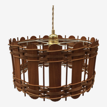 Scandinavian wooden pendant lamp