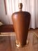 80s wood and brass lamp base