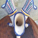 Quimper earthenware tricorn vase