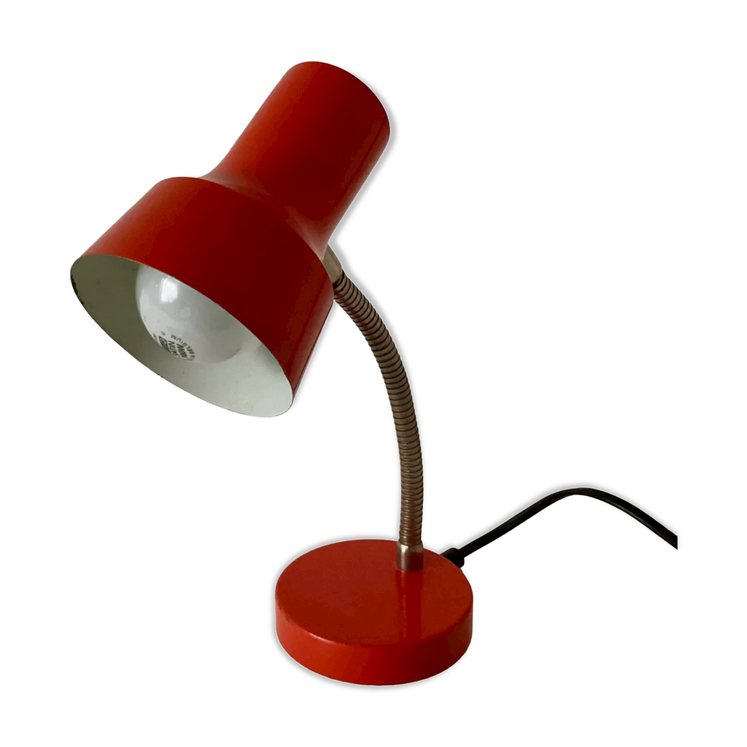 Red desk lamp