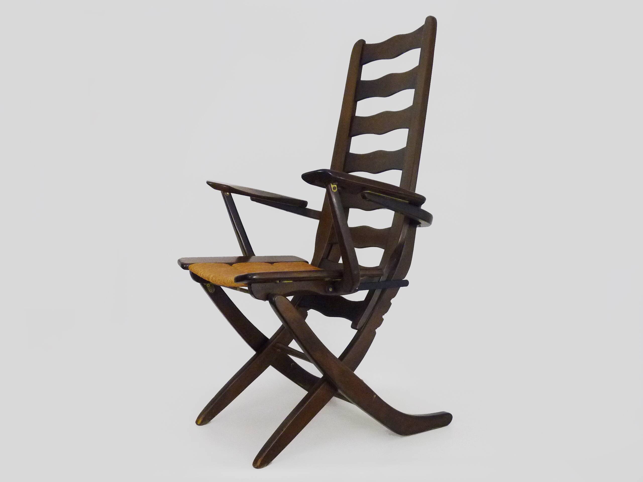 Fauteuil, transat en hêtre par Triconfort, France 1960