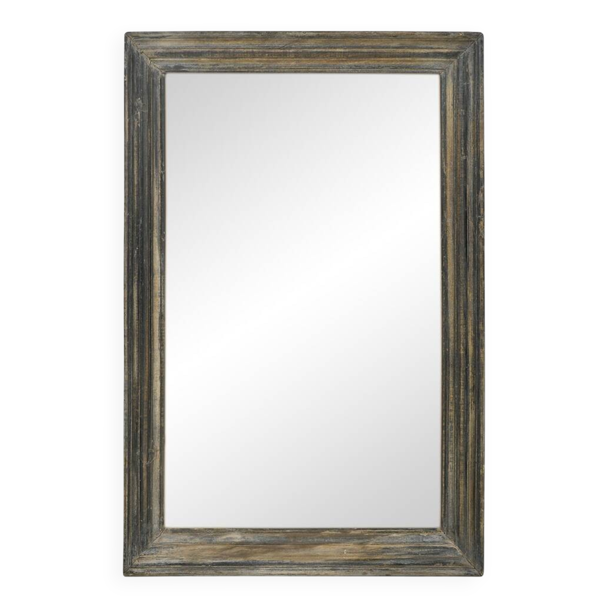 Weathered wood wall mirror (92 x 61 x 8cm)