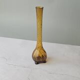 Vintage amber glass bud vase