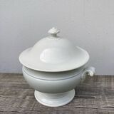 Plain white Creil soup tureen