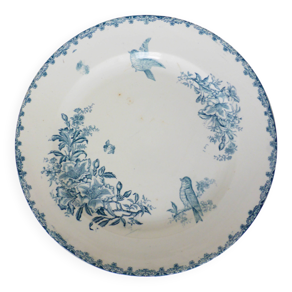 Plat rond en terre de fer de LG Clairefontaine modèle Bengali 210885