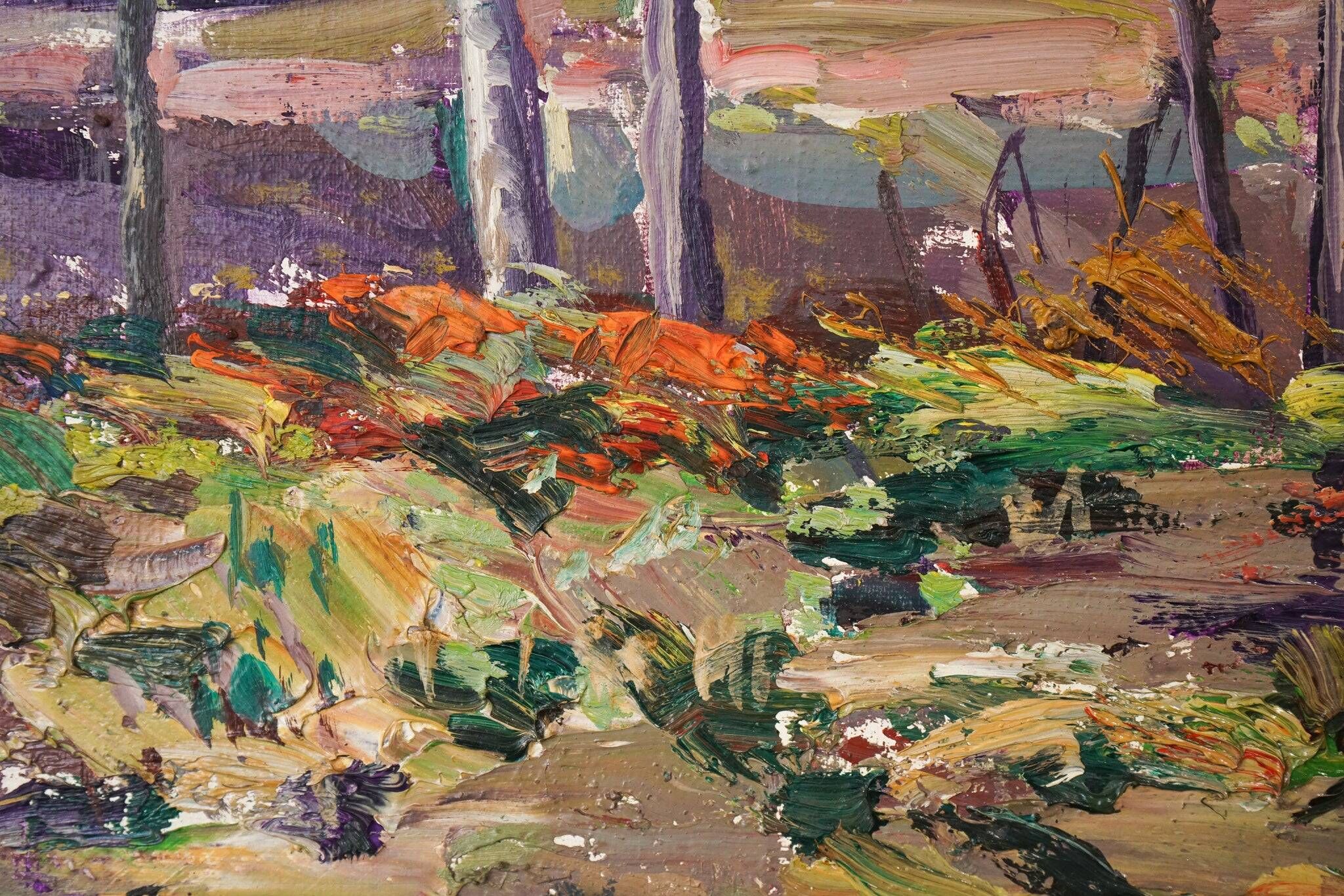 Paysage postimpressionniste - Huile sur toile