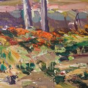 Paysage postimpressionniste - Huile sur toile