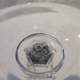Baccarat crystal 12cl wine glass Genova model lined in fir green 19cm