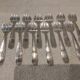 12 silver-plated oyster forks by silversmith Argit, Art Deco floral design