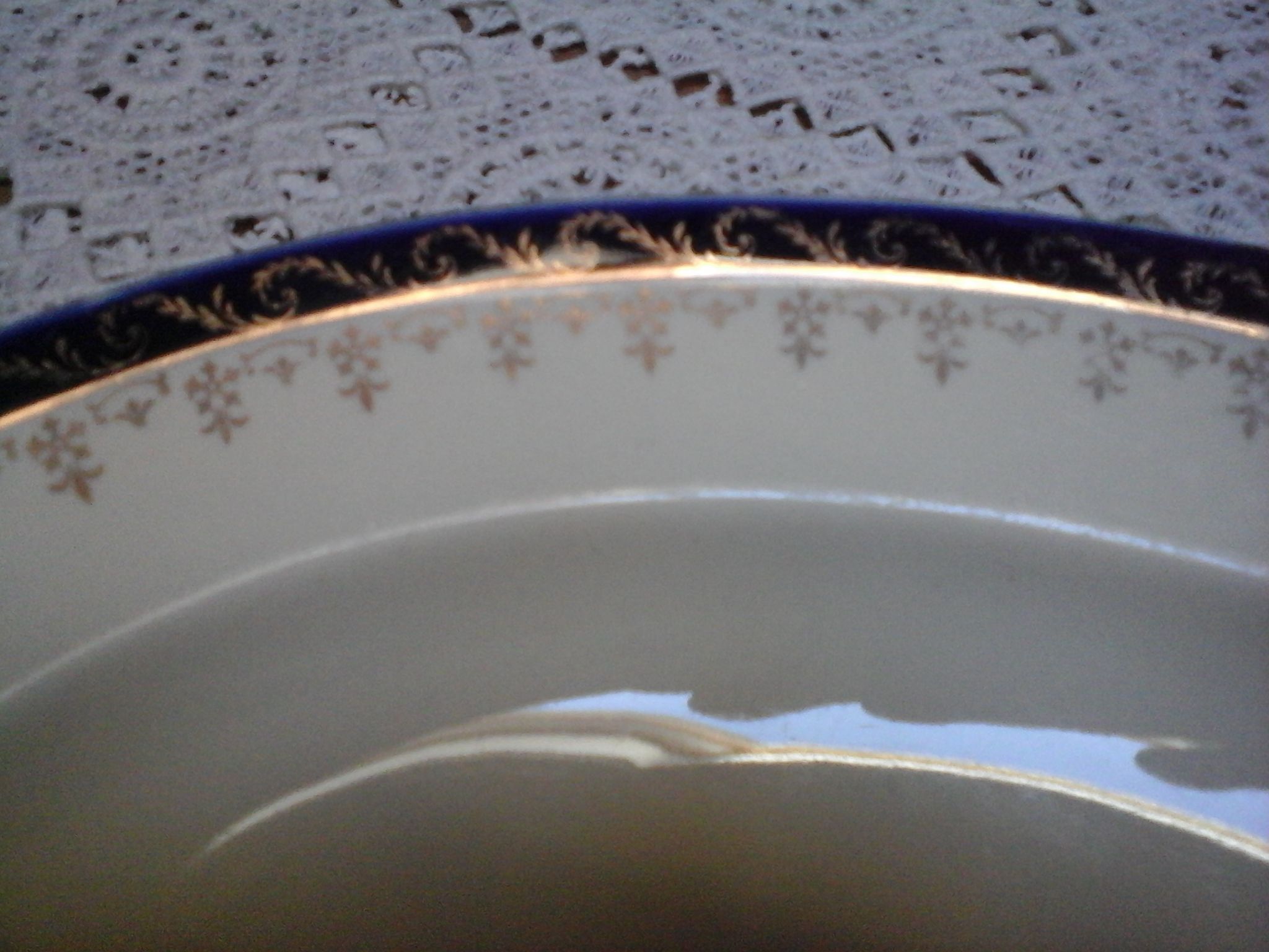 Plat ovale bleu roi Alfred Meakin