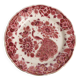 Regina Gouda Delft Hand-Painted Plate Red Peacock & Floral Motif Holland, 1950s