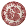 Regina Gouda Delft Hand-Painted Plate Red Peacock & Floral Motif Holland, 1950s