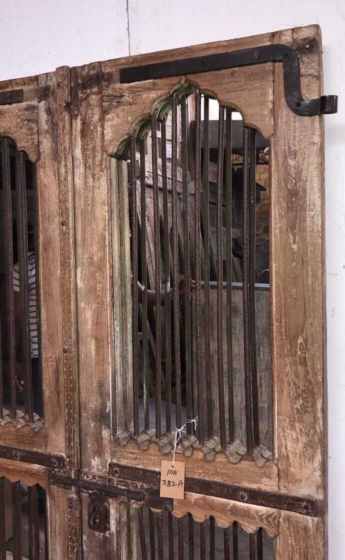 Old chiseled teak door