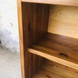 Vintage wall shelf with plexiglass sliding doors