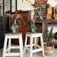 Pair of vintage wooden stools