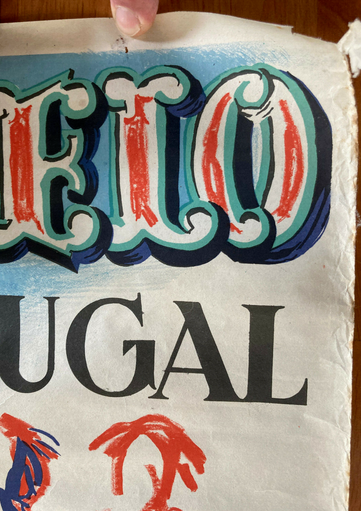 Old poster - popular festivals Portugal -