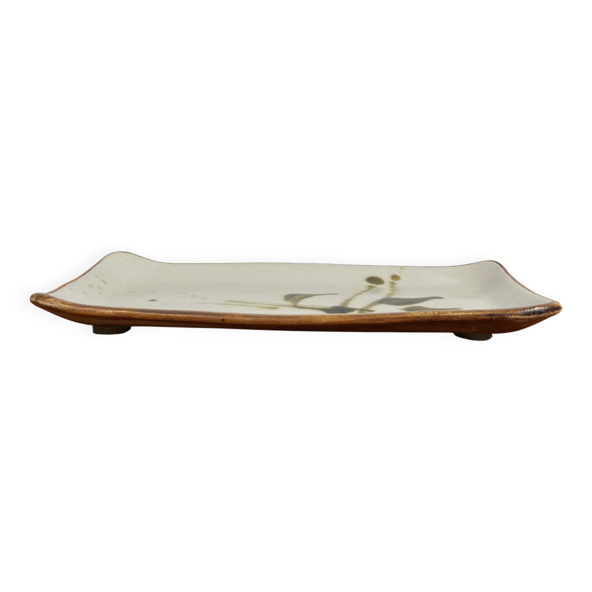 Rectangular dish "La Colombe", 1950/60, Madeleine Brault