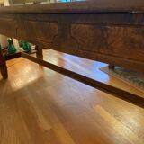 Bressane XVIII walnut table, 2 pulls, a drawer.