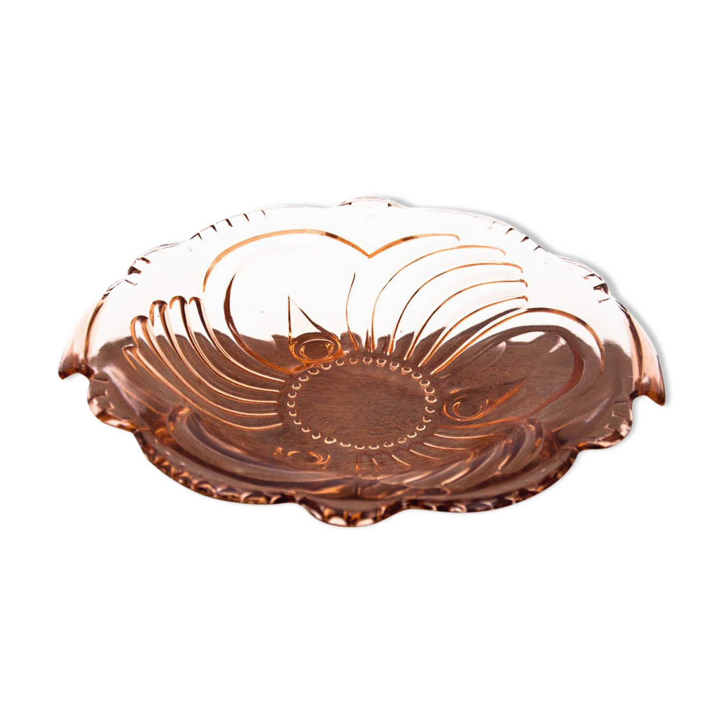 Glass platter, Poland, 1960s