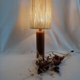 Lampe à poser grès et corde