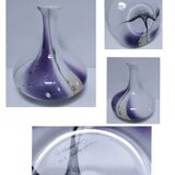 Vase verre richartz verre d'art années 80