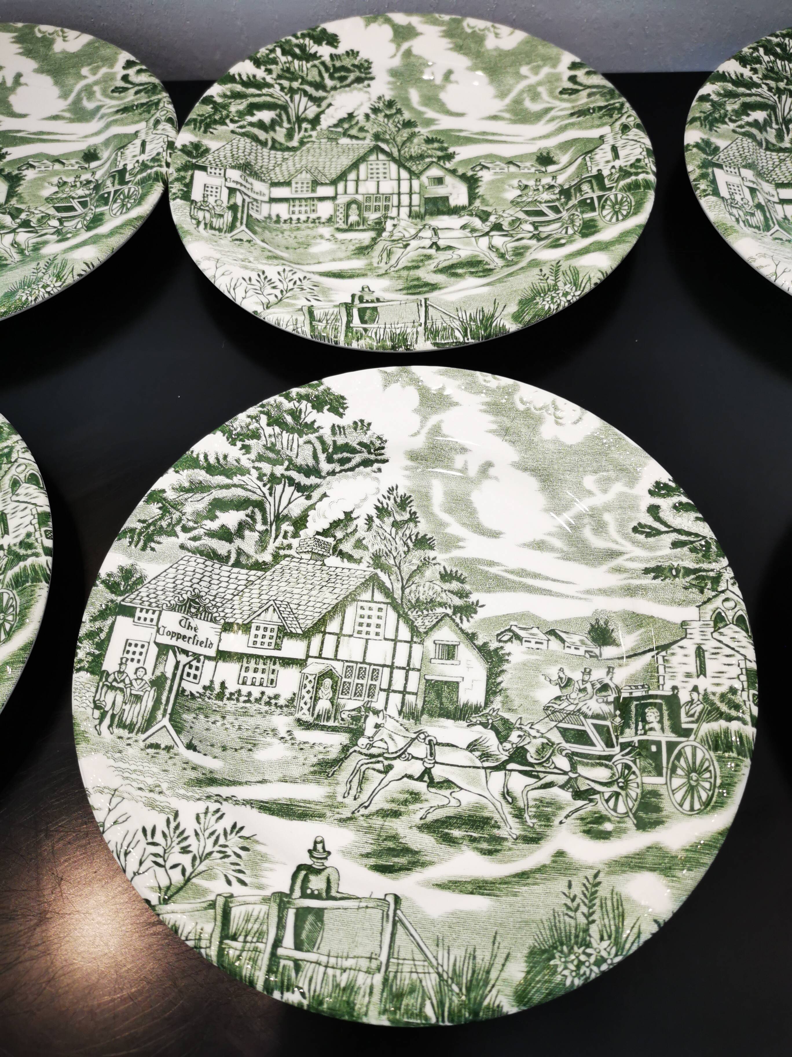 Set of 6 dessert plates English Style Lunéville