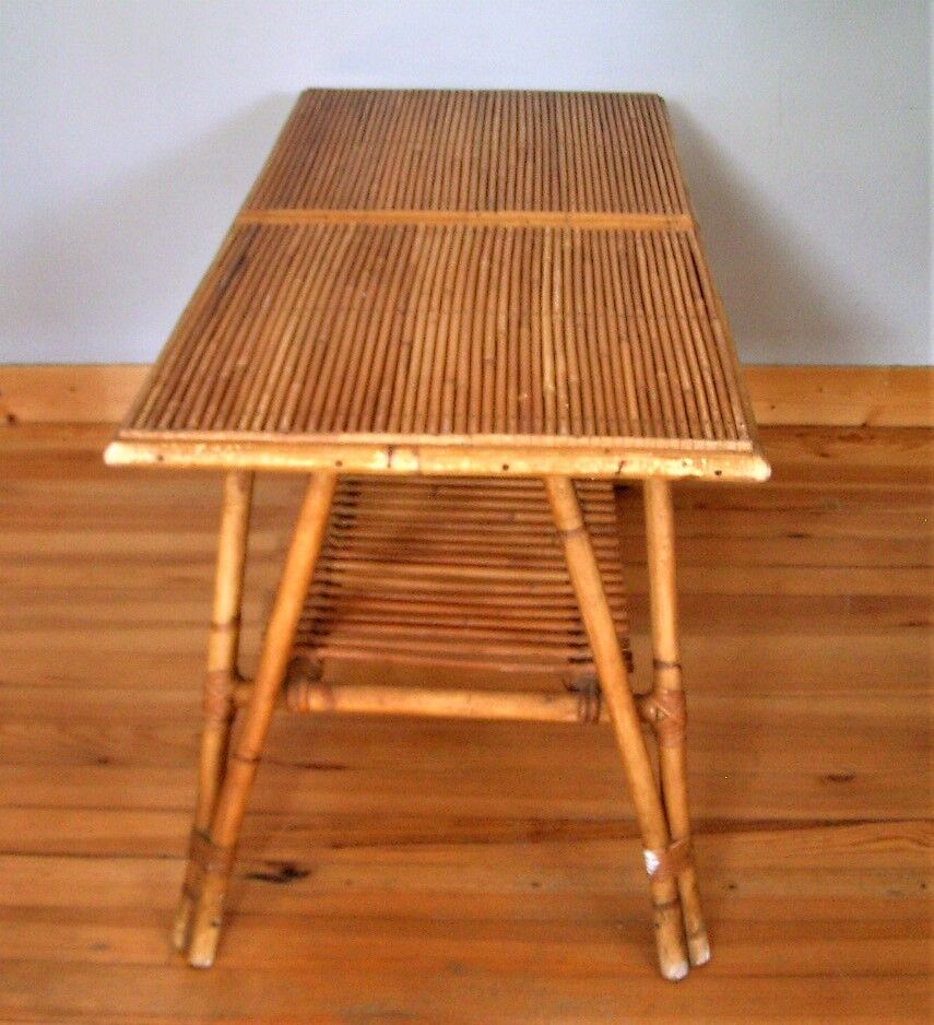 Rectangular rattan coffee table