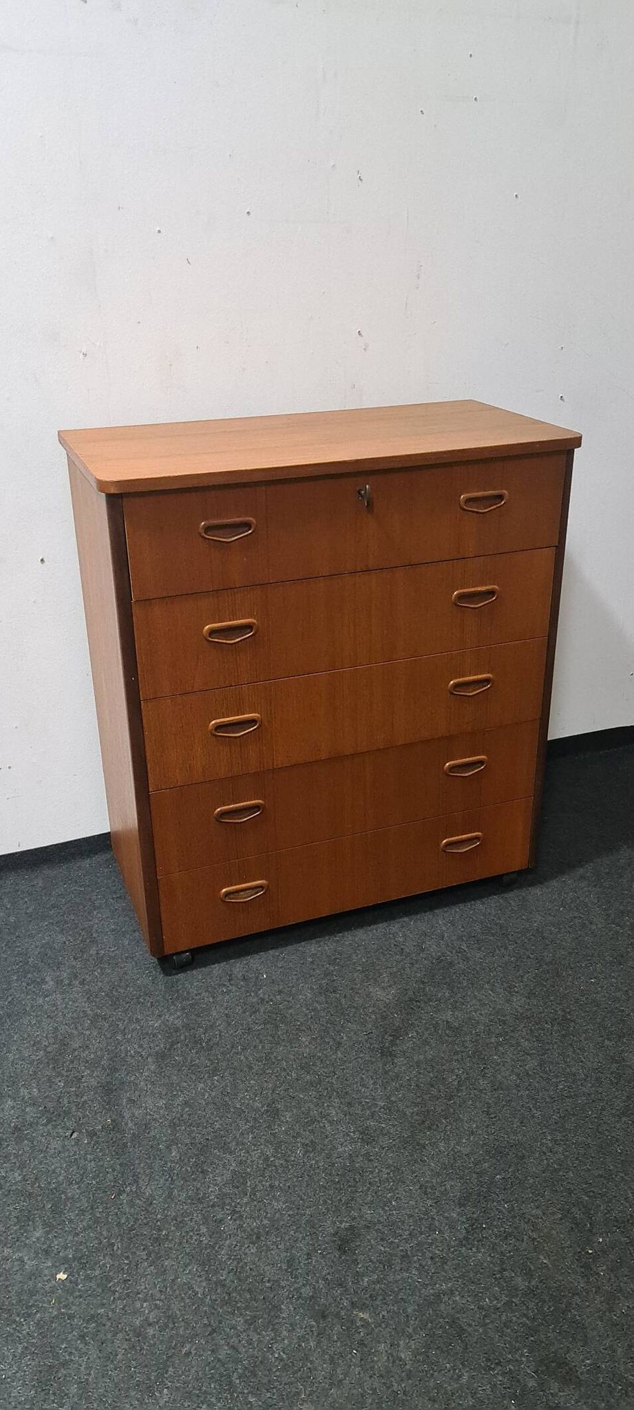 Vintage Swedish teak chest of drawers