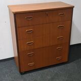 Vintage Swedish teak chest of drawers