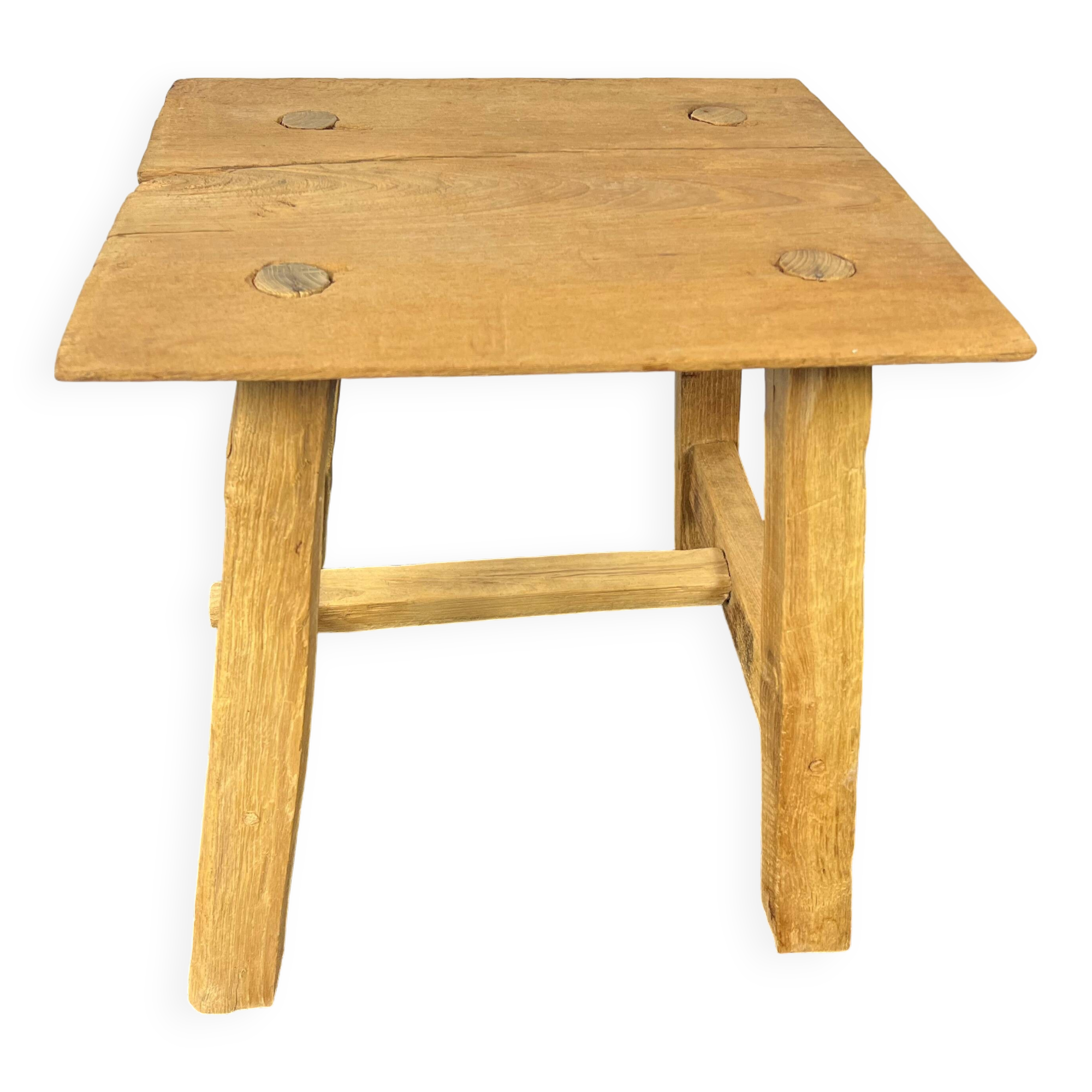 Square wooden stool