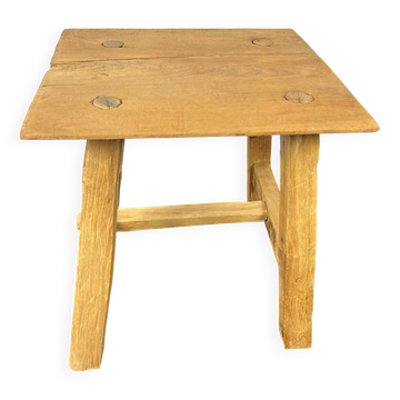 Square wooden stool