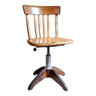 Height-adjustable rotating workshop office chair