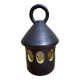 Black and yellow ceramic lantern hut signed by Claude Tabet d'Art.