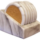 Set of coasters in Carrara marble