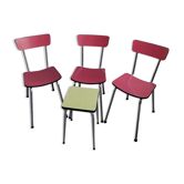 Chaises et tabouret en formica