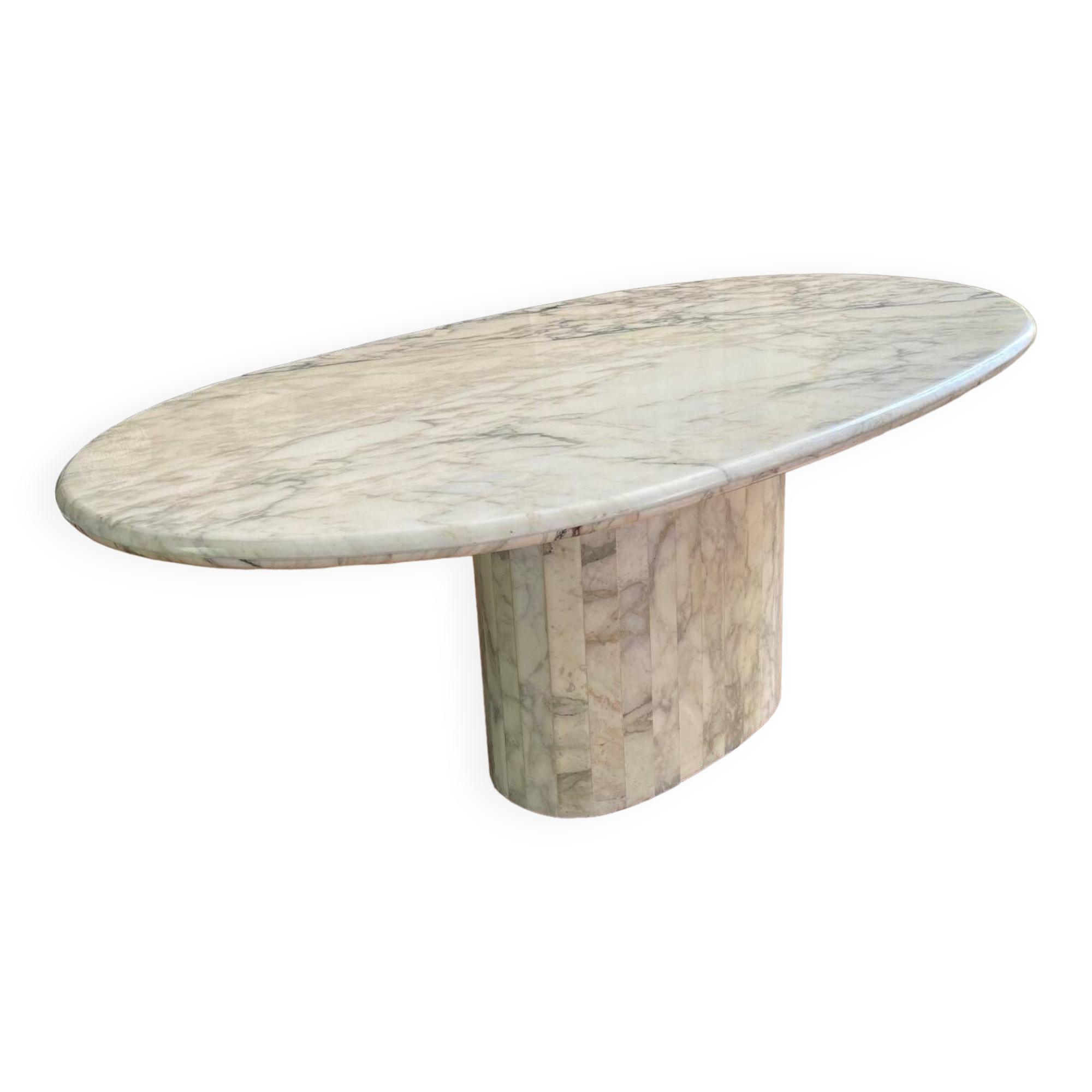 Oval marble table