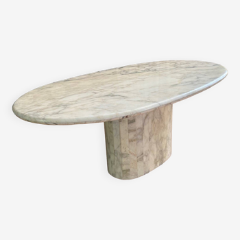 Oval marble table